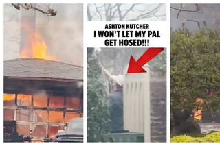 Afirman que Ashton Kutcher intentó ayudar a un amigo a salvar su casa de los incendios en California