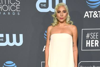 Lady Gaga lució un diseño strapless de Calvin Klein Appointment