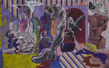 En los cuadros de Valentina Quintero hay movimiento y energía; trabaja con pastel sobre papel negro