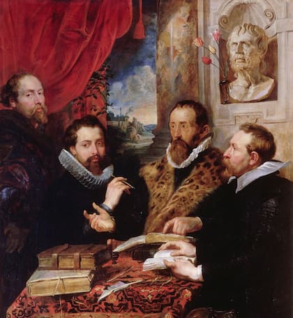 En "Los cuatro filósofos" de Peter Paul Rubens (1611–12), sobre el neoestoicismo, un busto de Séneca aparece en la esquina derecha superior