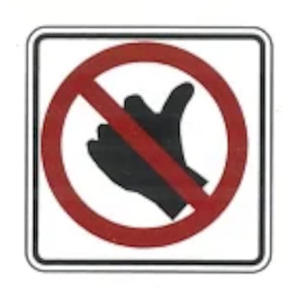 En los Estados Unidos se encuentran señales de “no hacer dedo”