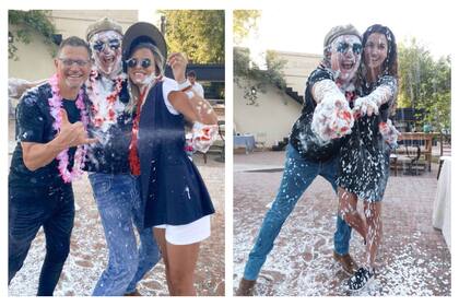 En los festejos del domingo hubo guerra de espuma