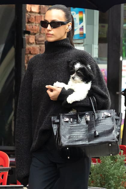 En marzo de este año,
con su maltés shih tzu en
brazos