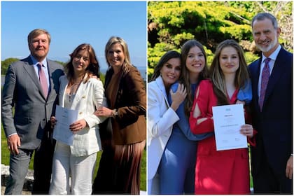 En mayo, los reyes de los Países Bajos y de España celebraron las graduaciones de sus hijas, Alexia y Leonor 