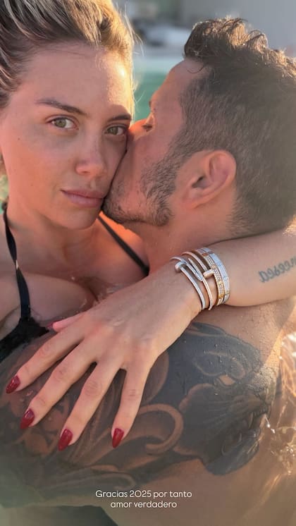 En medio de los rumores de infidelidad y peleas, Wanda Nara se fotografió junto a su novio Martín Migueles y lo describió como su "amor verdadero"