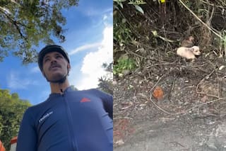 Estaban en plena expedición en bicicleta cuando un llanto los hizo frenar, tomar una decisión y cambiar de rumbo