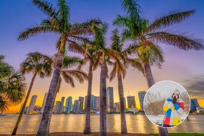 En Miami, Fort Lauderdale y West Palm Beach, se esperan temperaturas cercanas a los 10 °C, con noches frías en toda la región sur