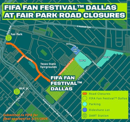 En naranja, las calles cerradas en Dallas por el FIFA fan fest