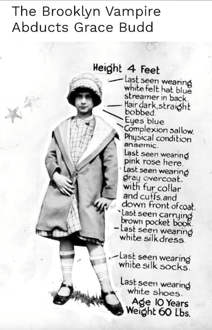 En noviembre de 1934, Grace Budd de 10 años de edad, llevaba desaparecida 6 años. No había pistas sólidas o evidencias concluyentes sobre su desaparición. Hasta que la madre de la niña, Delia Budd, recibió una carta anónima (Foto: Twitter @alfingStar)