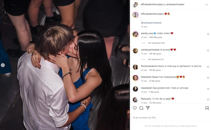 En noviembre, el hijo de Wanda Nara y Maxi López compartió románticas postales con su novia en las redes (Foto: Instagram @officialvalentino.lopez)