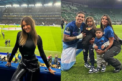 En noviembre Pampita estuvo en el estadio del Chelsea, lo cual despertó rumores de romance con el futbolista, pero ella se ocupó de desmentirlos (Foto: Instagram @pampitaoficial / @enzojfernandez)