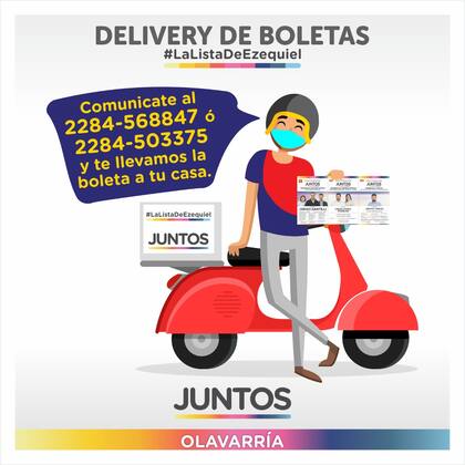 En Olavarría, se puede pedir por WhatsApp la lista del intendente local, Ezequiel Galli