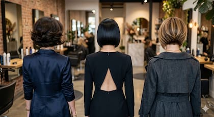 En orden: Italian Bob, Japanese Bob, Graduated Bob (Foto: IA)