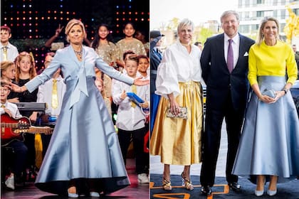 En otras oportunidades, la reina combinó la falda con una blusa celeste y también con una amarilla (Foto: Instagram @patrickvkatwijk)