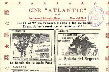 En otros tiempos, el cine del hotel Boulevard Atlantic congregaba a los veraneantes de Mar del Sud en sus amplios salones de estilo neoclásico