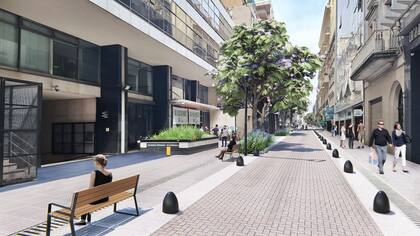 En paralelo al Plan Verano 2025, el microcentro porteño es testigo de otra transformación, con un proyecto que tiene como protagonistas a las calles Tucumán y 25 de Mayo, a lo largo de diez cuadras. Allí se buscará convertir el espacio urbano para hacerlo más sostenible y amigable para peatones, con más áreas verdes y una reducción significativa de contaminación y ruido (Gentileza Gobierno de la Ciudad)