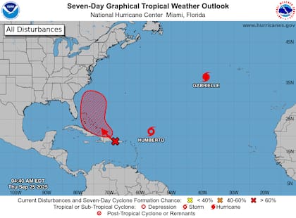 En paralelo, el huracán Gabrielle avanza hacia el Atlántico nororiental donde afectará las islas Azores con marejadas ciclónicas, lluvias intensas y ráfagas huracanadas