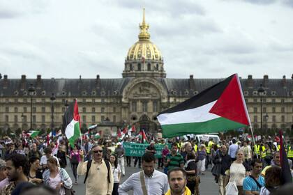 En París, miles de franceses se movilizaron para frenar la guerra en Gaza
