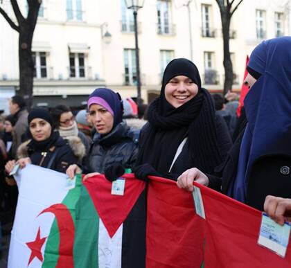 Marcha contra la islamofobia en París