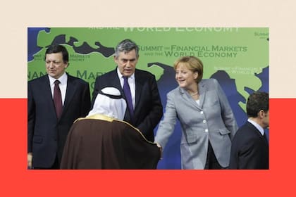En plena crisis de 2008, los líderes nacionales se reunieron en una serie de reuniones de emergencia, entre ellas una crucial celebrada en Washington en noviembre de 2008