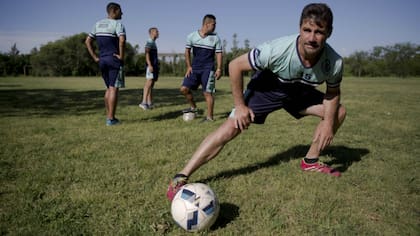 En plena vigencia: Albarello, durante uno de los entrenamientos de Central Ballester