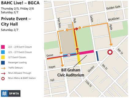 En San Francisco se llevarán a cabo conciertos con temática especial para celebrar la final de la NFL (SFMTA)