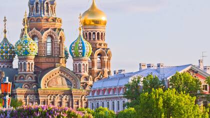 En San Petersburgo, la iglesia del Salvador sobre la Sangre Derramada