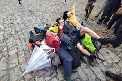 En Santiago de Compostela, tras finalizar el Camino.