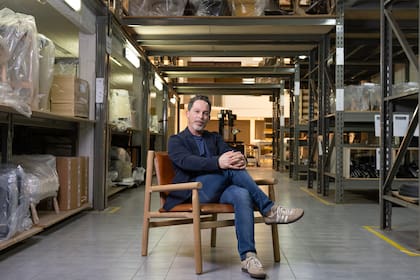 En su estudio-taller, en Núñez