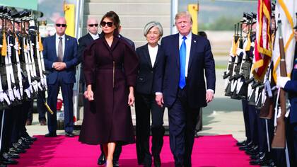 Melania y Trump en su reciente viaje a Corea del Sur