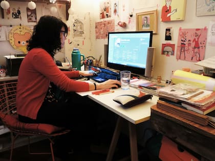 En su lugar de trabajo