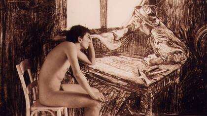 En su reinterpretación, el artista contemporáneo Tomás Espina se metió en el cuadro