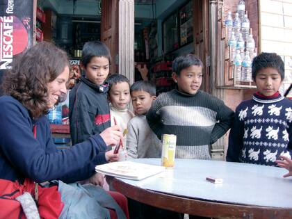 En su tránsito por Nepal