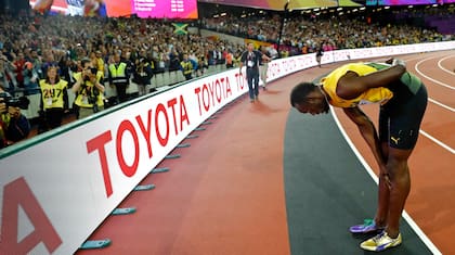 En su última carrera de los 100 metros, Usain Bolt fue tercero y ganó Justin Gatlin