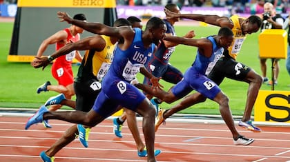 En su última carrera de los 100 metros, Usain Bolt fue tercero y ganó Justin Gatlin