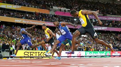 En su última carrera de los 100 metros, Usain Bolt fue tercero y ganó Justin Gatlin