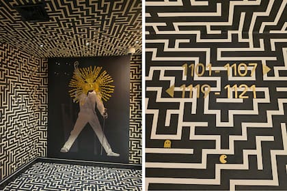 En sus pasillos, hay representaciones de Michael Jackson (foto izquierda) Marilyn Monroe portando máscaras peruanas, que invitan a una reflexión sobre la evolución de nuestros íconos.