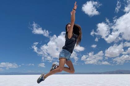 En sus vacaciones, la conductora y actriz disfruta de los distintos paisajes del país, como las salinas
