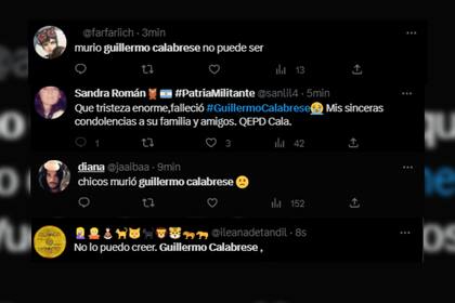 En Twitter, despiden con dolor a "Cala"(Captura Twitter)