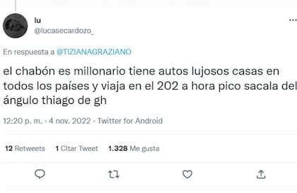 En Twitter, muchos usuarios siguieron el juego de Tiziana con relación al encuentro de Bad Bunny en un colectivo