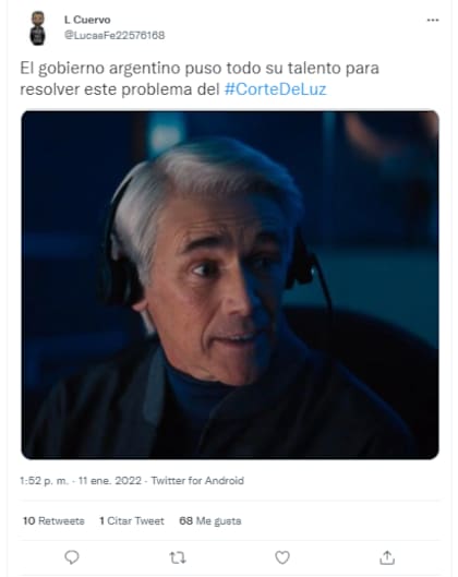 En Twitter reclamaron al gobierno por los cortes de energía eléctrica (Crédito: Twitter)