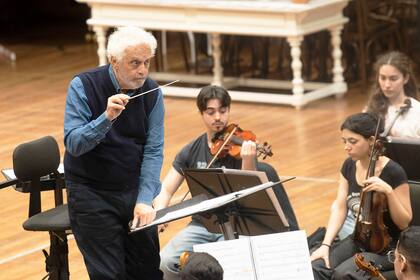 En un ensayo en el Teatro Colón