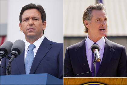 En un informe de PEN America, la organización sin fines de lucro sostiene que para Ron DeSantis y Gavin Newsom, gobernadores de Florida y California, respectivamente, sus estados funcionan como laboratorios de normas