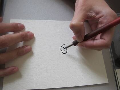 En un minuto, el dibujo fue creciendo…