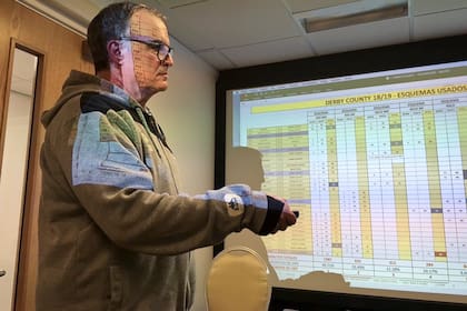 En una conferencia, el DT mostró todo el material de cada uno de los equipos del torneo