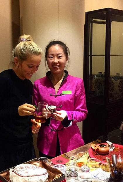 En una degustación de té en China