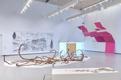 en-una-obra-anterior-duville-dispuso-sobre-un-WYLQSFECFRCCRKNJ5BWGTZBJRM Con el dibujo más grande de su vida, hecho con 40 toneladas de sal y carbón, Matías Duville representará a la Argentina en la Bienal de Venecia