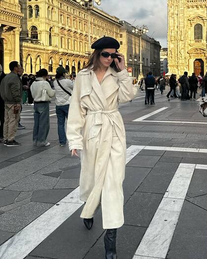 En una semana con agenda completa, Valentina Ferrer disfrutó de su estadía por Milán