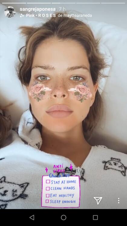 En una story, la China compartió consejos para enfrentar la pandemia.