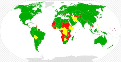 En verde, los países que firmaron y ratificaron el acuerdo de 1967